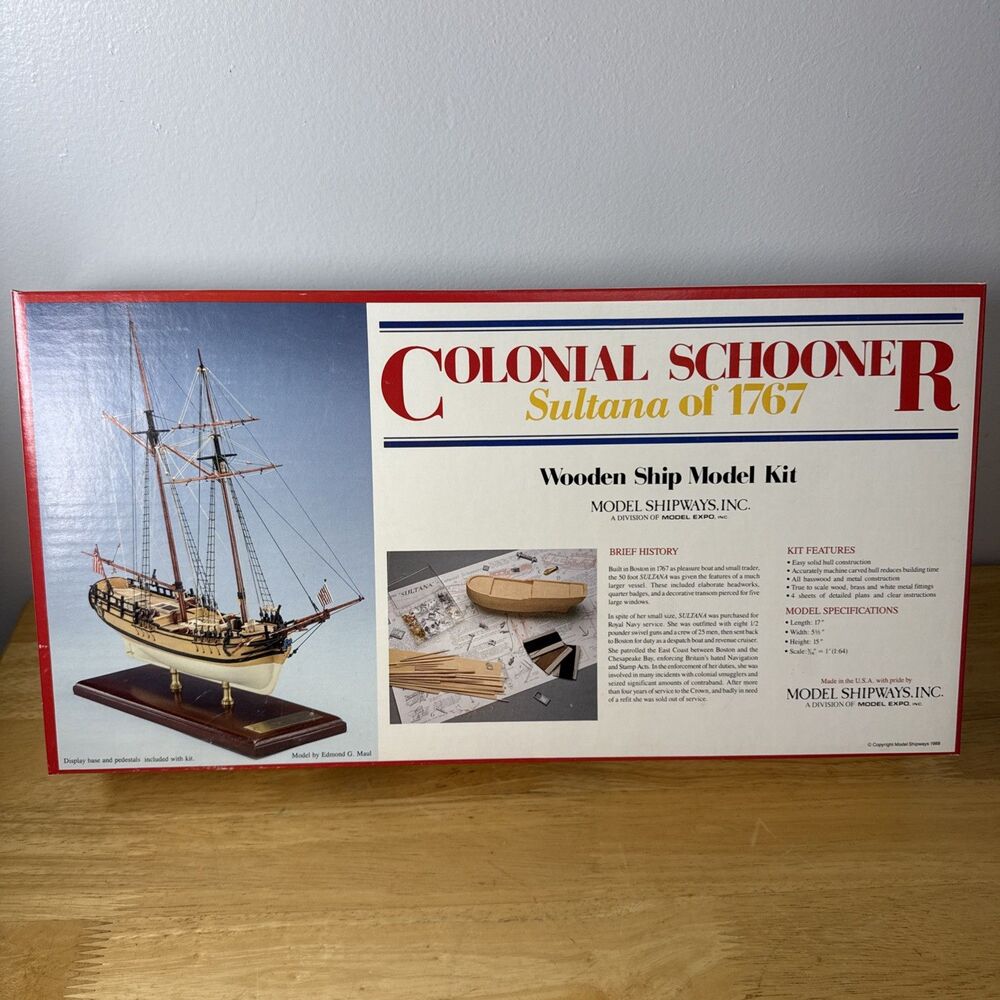 Model Shipways Colonial Schooner Sultana of 1767 wooden ship model kit